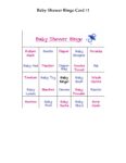 Printable Baby Shower Gifts Bingo
